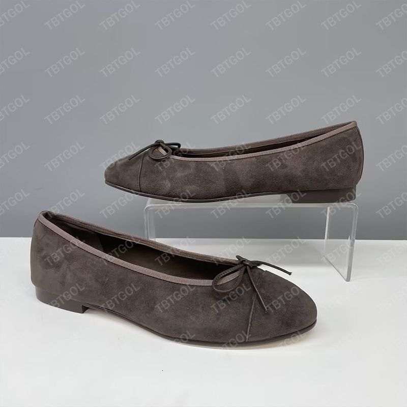 New Women Fur Ballet Flats Ballerine Velours Sandals Designer Bow Ballerina Shoes Loafers Ballet Sneakers Round Toes Leather Dress Shoes 891 - 3 of 8
