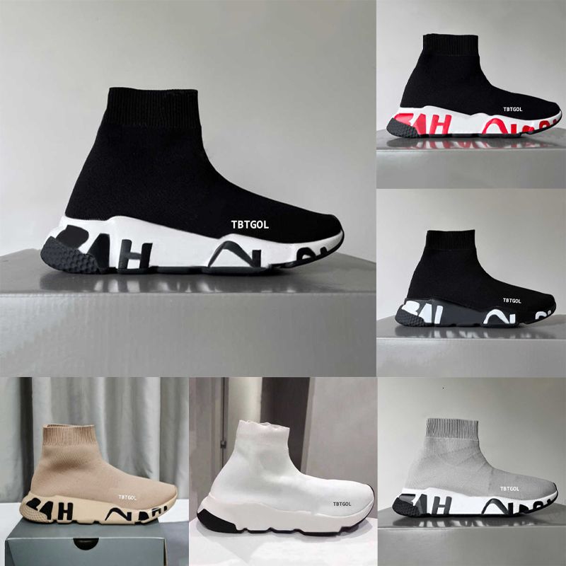 Designer Casual Shoes Sock Sports Trainers 1.0 2.0 3.0 Lace-up Trainer Luxury Women Men Nude Glitter Graffiti Runners Sneakers Socks Boots Knit Outdoor Free Shipping 017 - 2 of 9