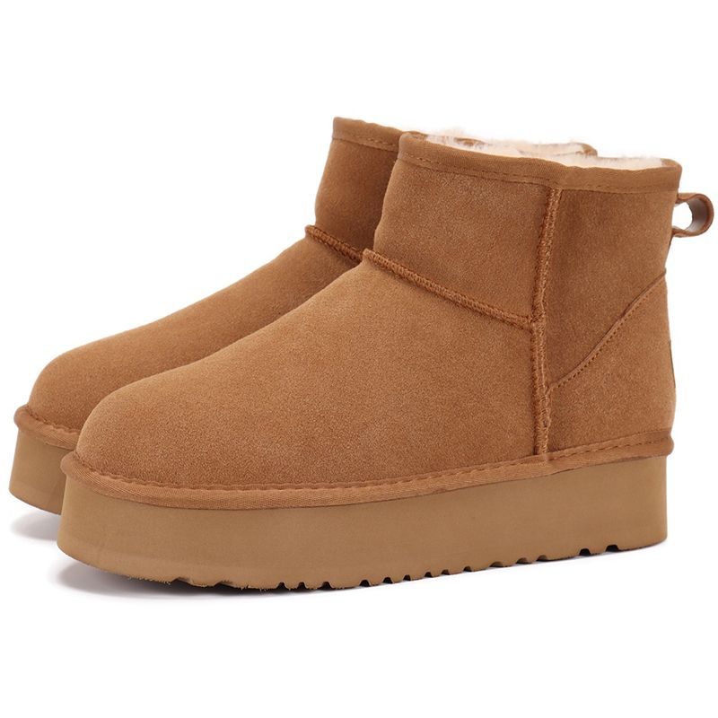 UGG Women's Classic Ultra Mini Platform Boots Suede Shearling Lined Thick Sole Winter Warm Anti-Slip Ankle Snow Boots Multiple colors - 7 of 8