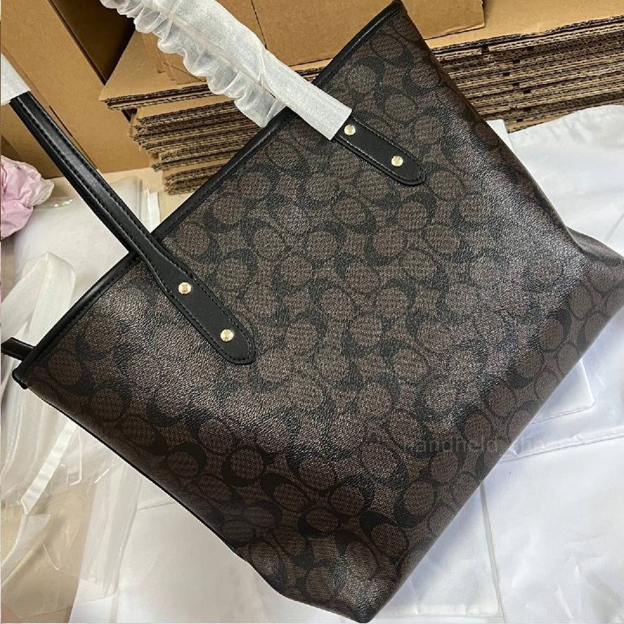Designer Bag Shoulder Bag Luxury Bag Handbag New Styles Brown Large Capacity Canvas Tote Bag Underarm Bag Handbag High-Quality Classic Women's Leather Crossbody Bag - 6 of 9