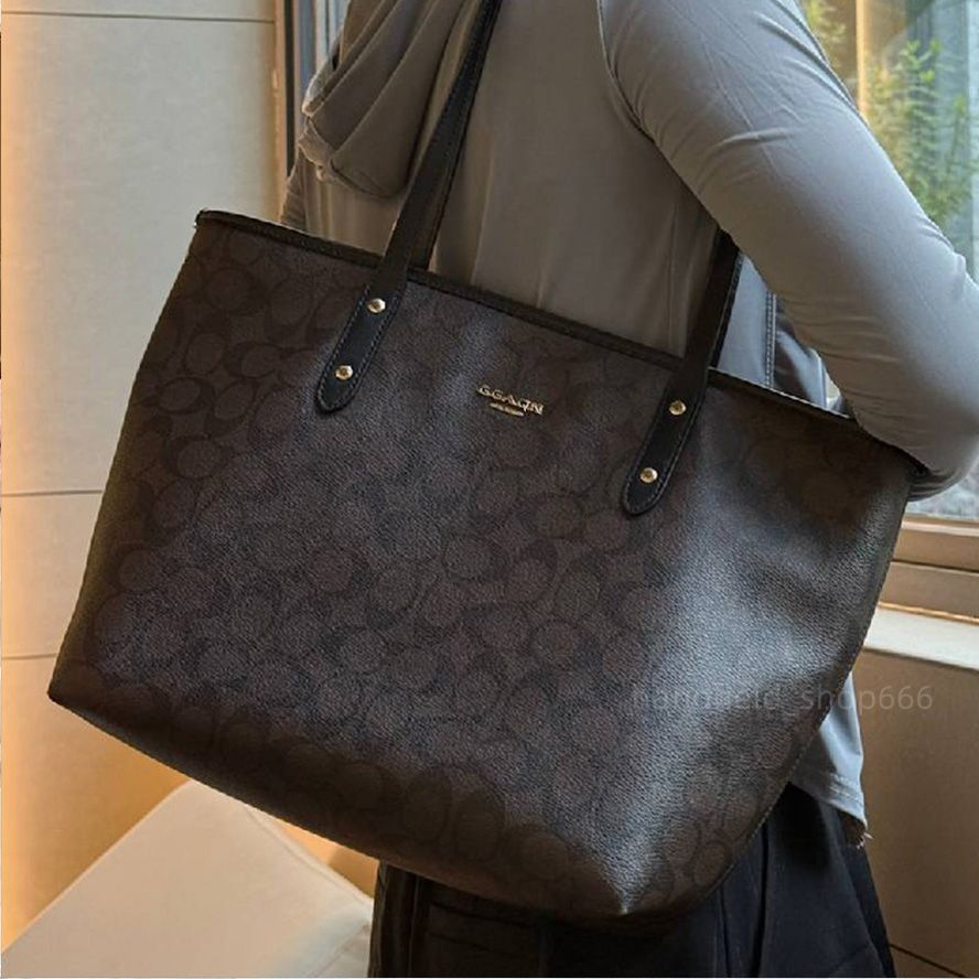 Designer Bag Shoulder Bag Luxury Bag Handbag New Styles Brown Large Capacity Canvas Tote Bag Underarm Bag Handbag High-Quality Classic Women's Leather Crossbody Bag - 8 of 9