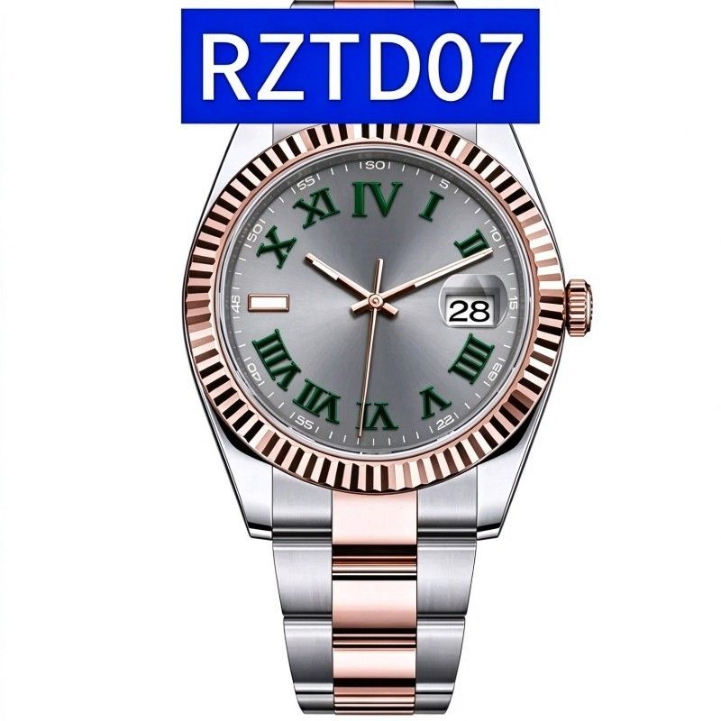 mens and womens luxury designer mechanical watch luminous date window waterproof 904Lstainless steel elegant everyday watches - 2 of 8