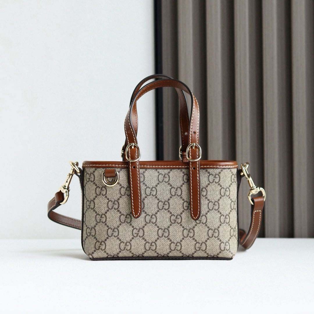 Emblem designer bucket bag luxury Ophidia high quality Paparazzo womens style crossbody bag classic green printed leather handle handbag top quality bag 12A. - 3 of 9