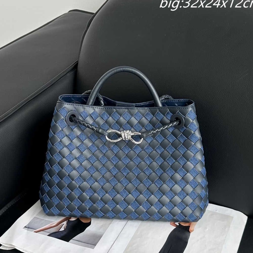 designer bag lady bag large capacity tote bag luxury bag Shoulder Bags Designer bottegavenetas bag andiamo silver buckle New Suede Metal Buckle Medium Hobo Trendy - 1 of 6