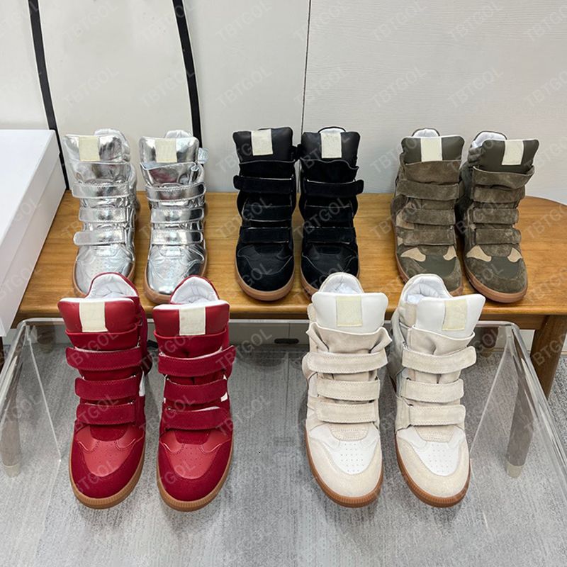 Designer women sneakers stylish high top suede wedge sneakers women platform casual shoes 829 - 2 of 8