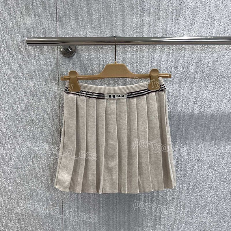 Luxury Letters Knits Polos Tops For Women Designer Pleated Mini Skirt Summer Knitted Tennis Sporty Jumpers Sexy Y2k Crop Slim Fit Tank Vest - 6 of 8