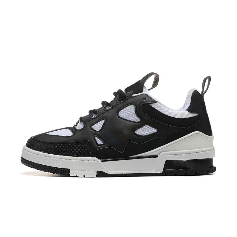 Designer Skate Series Sneakers Men Women Casual Shoes Top Quality Calfskin Platform Trainers Leather Lace-Up Overlays Sneaker - 2 of 8