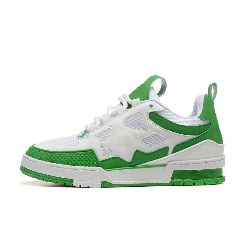 Designer Skate Series Sneakers Men Women Casual Shoes Top Quality Calfskin Platform Trainers Leather Lace-Up Overlays Sneaker - 3 of 8