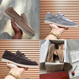 Designer Men Women Woven Suede Loafers Slip On Driving Shoes Metal Pendant Soft Moccasins Outdoor Daily Walking Casual Breathable Footwear Top Quality 739 - yakudashop