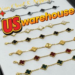 bracelet designer womens jewelry multicolor necklace women stainless steel four leaf clover jewelry handmade jewelry necklace flower - yakudashop