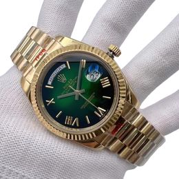 U1 Rolex Day Date 40MM Yellow Gold Case Automatic Stainless Steel Watch Bezel Men's Watch Sapphire Glass Case New - yakudashop