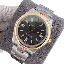 U1 Rolex Oyster Perpetual 100TH Automatic Stainless Steel Watch Bezel Men's Watch Sapphire Glass Case New Black Case - yakudashop
