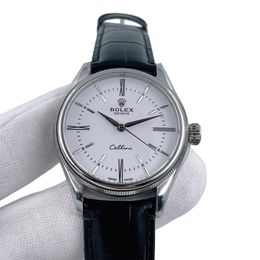U1 Rolex Cellini Time 39MM Sapphire Glass Automatic Stainless Steel Watch Bezel Men's Watch Sapphire Glass Case New Black Case - yakudashop