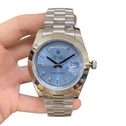 U1 Rolex Day Date 40MM Diamond Dial Automatic Stainless Steel Watch Bezel Men's Watch Sapphire Glass Case New - yakudashop