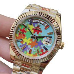 U1 Rolex Day Date 40MM emoji-puzzle Case Automatic Stainless Steel Watch Bezel Men's Watch Sapphire Glass Case New - yakudashop