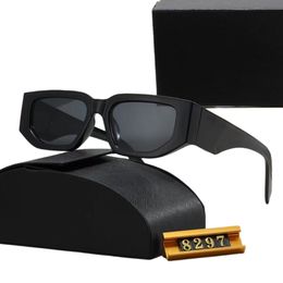 8297 XY Top luxury Sunglasses Polarizing lens designer womens Mens Goggle senior Eyewear For Women eyeglasses frame Vintage Metal Sun Glasses With Box leopard - yakudashop