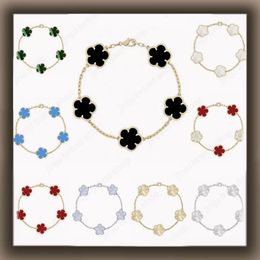 5 flower bracelet designer jewlery designer for women luxury clover bracelet sterling silver jewelry 925 diamond bracelet fashion braclet bracelet wholesale gift - yakudashop