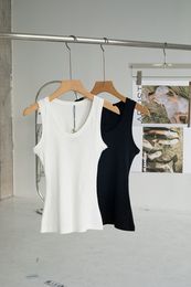 Designer tank top women tanks camis anagram-embroidered cotton-blend tank tops designer vest ladies solid vintage t shirt femme mens tanktop asian size s-xl - yakudashop
