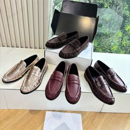 High quality Classic brown Suede Women's loafers slip on shoes Flat heel dress shoes designer loafers for women laidy holiday Leisure Driving shoes Mule slippers 35-43 - yakudashop