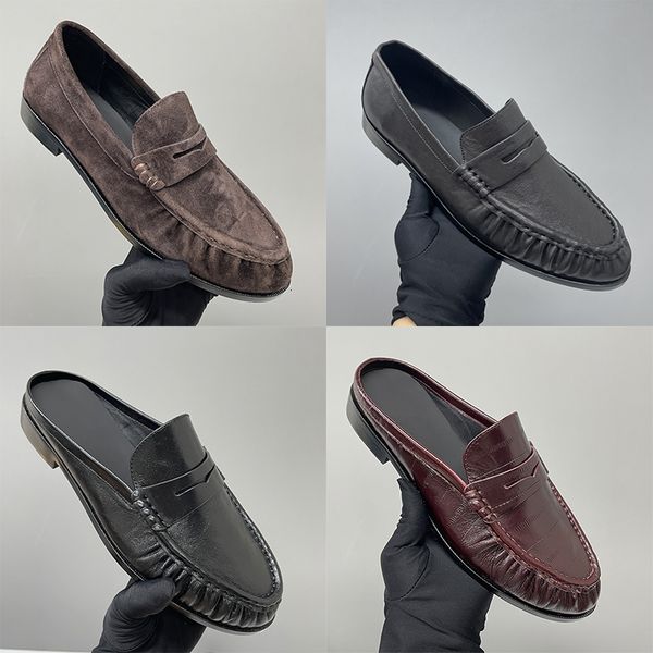 Mirror Quality Loafers Men Designer Ruched Penny Loafers Le Loafer Mules Penny Loafers Women Dress Shoes Slip On Loafer Slippers Daily Casual Flat Shoes 1137 - Shoes & Accessories - yakudashop
