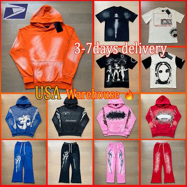 Designer t shirt men hoodie graphic tee for men womens hippie short sets Y2K vintage hoodies and pants streetwear washed classic men's clothing us size S-XL - Apparel - yakudashop