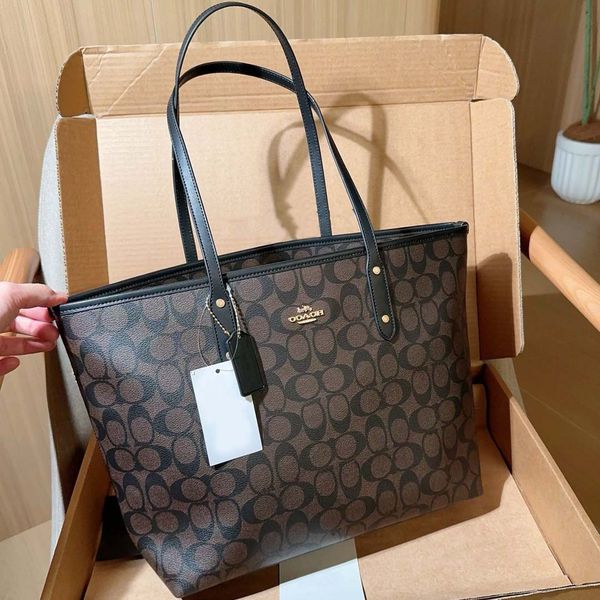 Tote Bag Designer Bag Women's Fashion Classic Shoulder Bag Luxury Handbags Flower Letter Large Capacity Leather Totes Commuting Shopping Bag Casual Tote 01 - Bags, Luggage & Accessories - yakudashop