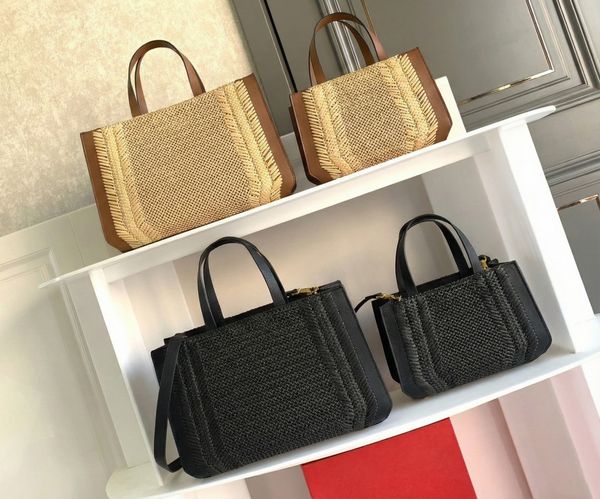 Designer Straw Tote Shoulder Bag for Woman casual Lady bags Commuter Versatile Fashion Relaxed Vintage Knitting Shopping Bags Underarm bag Wallet womens Purse PRPU - Bags, Luggage & Accessories - yakudashop