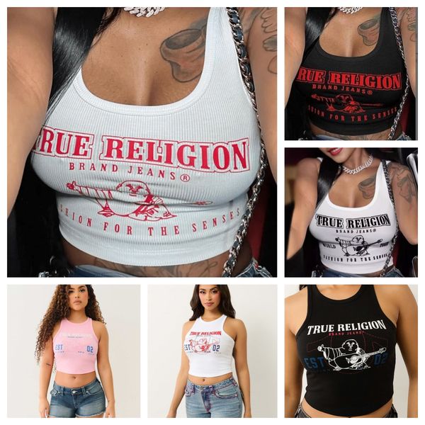 Designer Women's Tanks European American Street Fashion Letter Printed Pit Vest Summer Women Casual Y2k Cropped Tank Tops Tees - Apparel - yakudashop