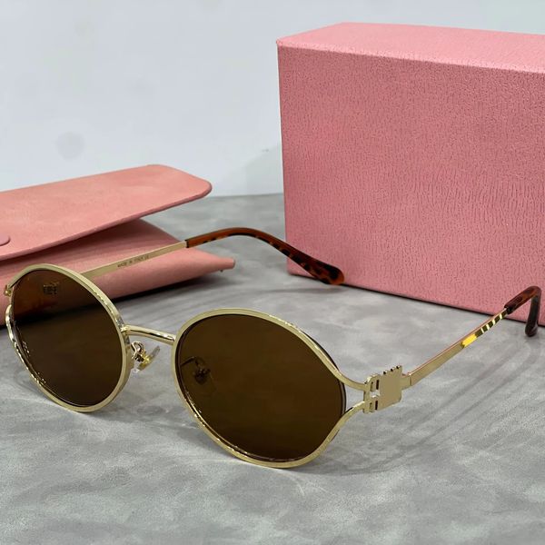 MU Classic Sunglasses Women HOT Designer Fashion Retro Eyewear Outdoor Beach Leisure Style Goggles UV400 Anti-Ultraviolet Metal Oval Full Frame Random Box High mm - Fashion Collection - yakudashop