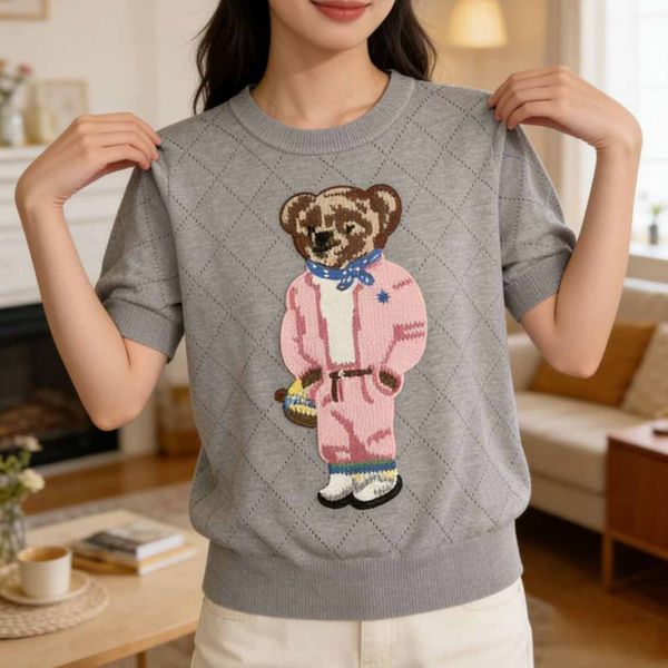 39 Styles Womens Designer Bear T Shirt Luxury Knit Tshirts Short Sleeve Summer Clothes Women Casual Fashion Tops Tee Shirts S-XL - Apparel - yakudashop