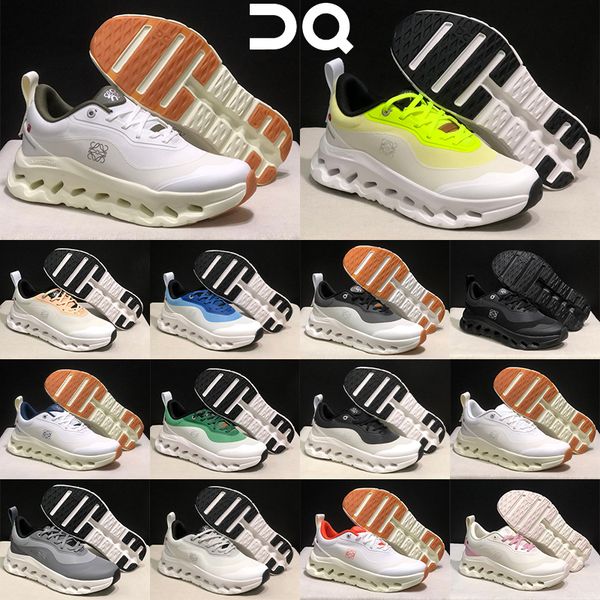 On Cloudtilt Hi 2 Running Shoes for Men Women Cushion Wave Hollow Thick Sole Sneakers Lightweight Breathable Mesh Slip On Walking Shoes white blue pink - Shoes & Accessories - yakudashop