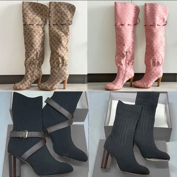 over the knee boots designer boots silhouette ankle boot heels shoes winter woman Fabric socks boots wedding party shoe big size eu43 684 50 - Shoes & Accessories - yakudashop