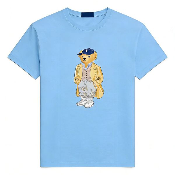 Woman Designer Bear Tshirt Spring Summer Women Cotton Tshirts Breathable Tops Fashion Short Sleeves Clothes Luxury Round Neck Tops - Apparel - yakudashop