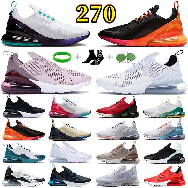 Designer shoe 270 running shoes mens 270s sneakers triple black white Houston San Francisco Core White Olive Light Bone Grape Brown red Men Womens Sport Sneakers - Shoes & Accessories - yakudashop