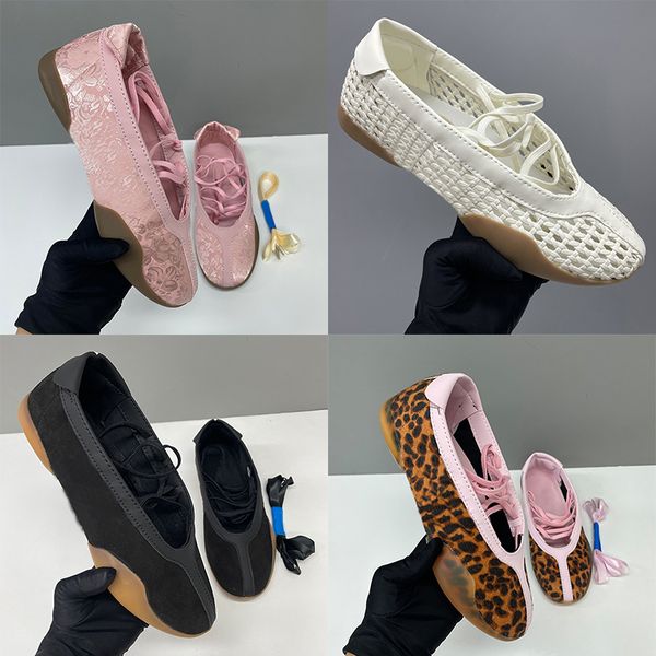 Women Ballerina New Taekwondo Mei Ballet Shoes Designer Sneakers Lace Up Soft Ballet Flats Mary Jane Flat Strape Leather Travel Daily Trainers 1161 - Shoes & Accessories - yakudashop
