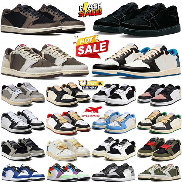 Designer 1s Low Basketball shoes OG 1 sneakers Black Phantom Triple White University Blue Bred Toe Light Smoky Grey Mens Womens Outdoor Sports trainers Size 36-47 - Bags, Shoes & Accs - yakudashop