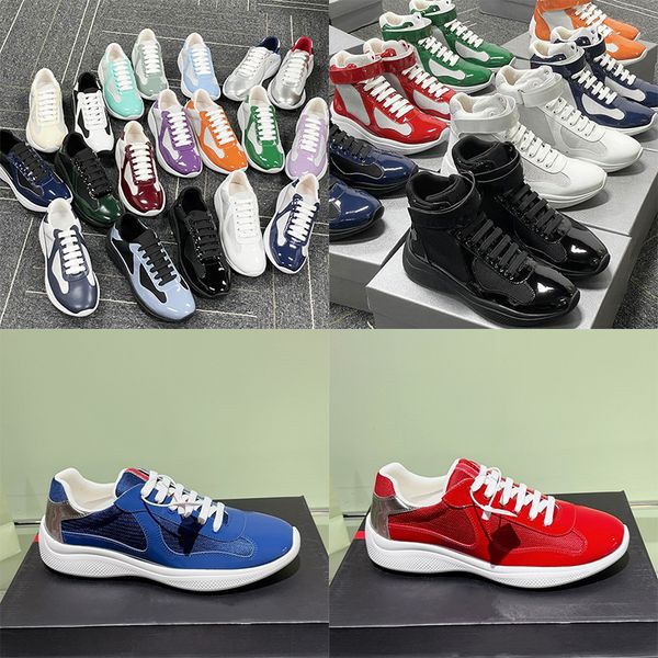 2026 Top Quality Sneakers Luxury Plus Size EU49 Americas Cup Sneakers Men Women Patent Leather Mesh Lace Up Casual Outdoor Sport Trainers 53 - Bags, Shoes & Accs - yakudashop