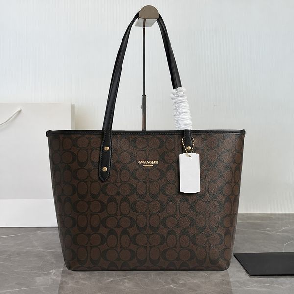 Designer Bag Shoulder Bag Luxury Bag Handbag New Styles Brown Large Capacity Canvas Tote Bag Underarm Bag Handbag High-Quality Classic Women's Leather Crossbody Bag - Bags, Luggage & Accessories - yakudashop