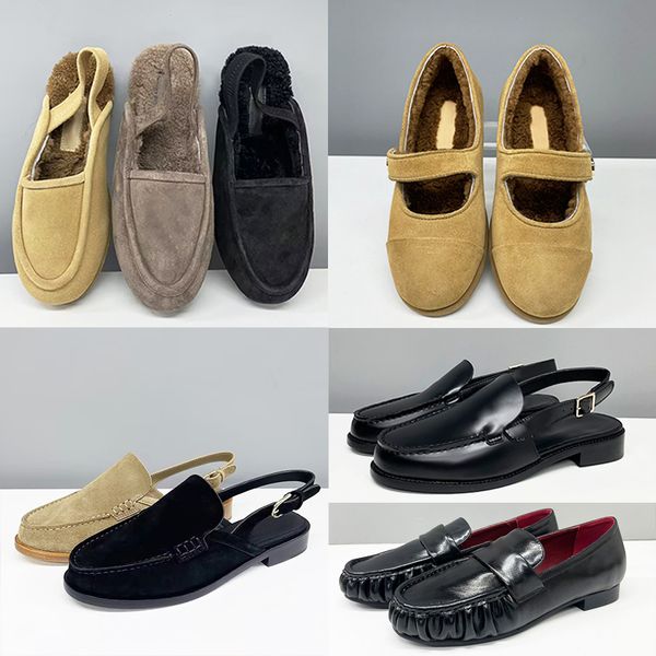 26P Women Designer Loafers Top Quality Slingback Shoes Leather Crystal Loafers Flats Woven Slippers Mules Sandals Party Dress Shoes Fashion Casual Office Flats 755 - Shoes & Accessories - yakudashop
