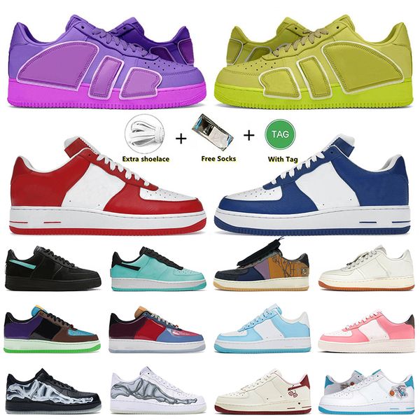 Designer Shoes Classics 1 07 Low Casual Shoes Designer Virgil Skate Trainers White Red Royal Fuchsia Dream Moss TS Skeleton Black For Mens Women Trainers Outdoor - Shoes & Accessories - yakudashop