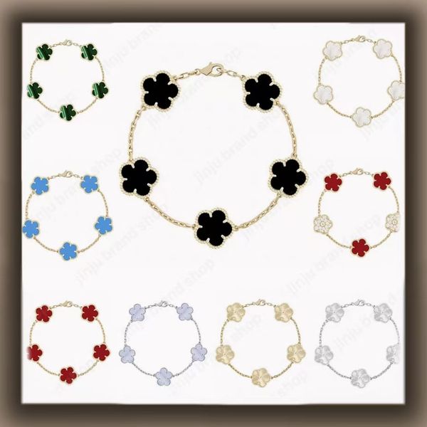 5 flower bracelet designer jewlery designer for women luxury clover bracelet sterling silver jewelry 925 diamond bracelet fashion braclet bracelet wholesale gift - Jewelry - yakudashop