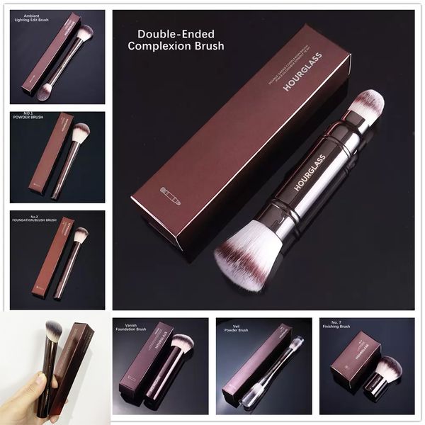 Hourglass Makeup Brushes Face Large Powder Blush Foundation Contour Highlight Concealer Blending FINISHING Retractable Kabuki Cosmetics Blender Tools Brush - Health & Beauty - yakudashop