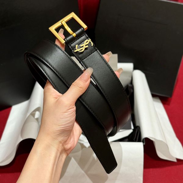 Belt designer belt for women10A genuine leather belts letter high quality daily matching birthday Christmas exquisite gift box - Fashion Accessories - yakudashop
