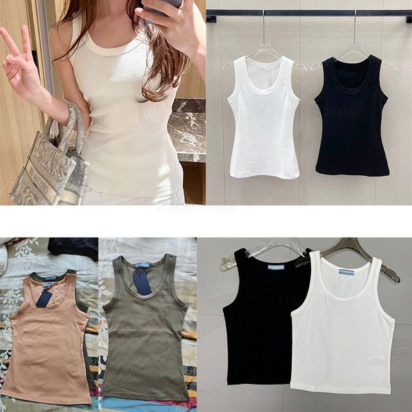 Designer tank top brands summer knitted women's t-shirt tops shirt high elasticity slim fit vest camis sexy sleeveless vest top braces tank - Apparel - yakudashop