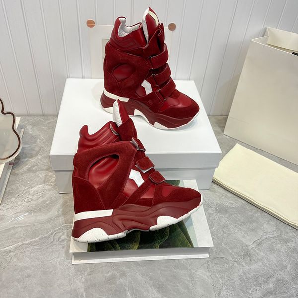 Designer women sneakers stylish high top suede wedge sneakers women platform casual shoes 829 - Shoes & Accessories - yakudashop