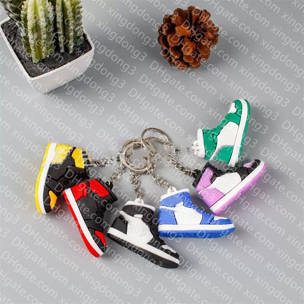 Wholesale keychain Designer keychain bag charm Mini Silicone Sneaker key chain Men Women Kids Key Ring Gift Shoe Keychain Handbag Chain Basketball Shoe Key Holder 25 - Fashion Accessories - yakudashop