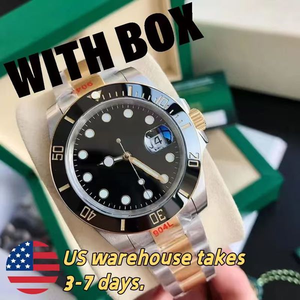 watch mens automatic mechanical ceramics watches 40mm full stainless steel Gliding clasp wristwatches sapphire super luminous - Watches - yakudashop