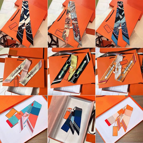 Fashion Designer Scarf Luxury Printed Letter Silk Scarf Women's Handbag Scarf 20 Colours Size 5 x 90cm - Fashion Accessories - yakudashop